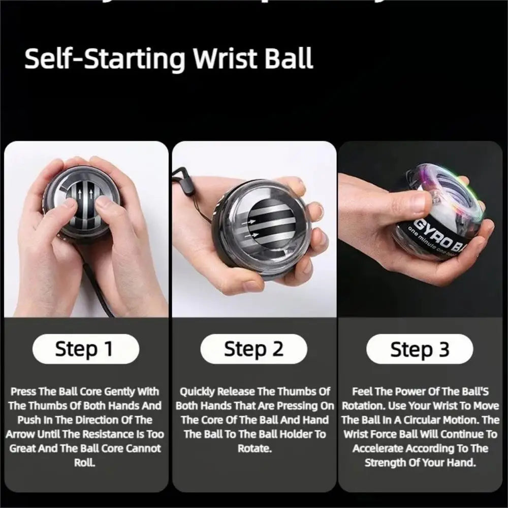 Wrist Gyro Ball Power Trainer — Forearm & Grip Strengthener